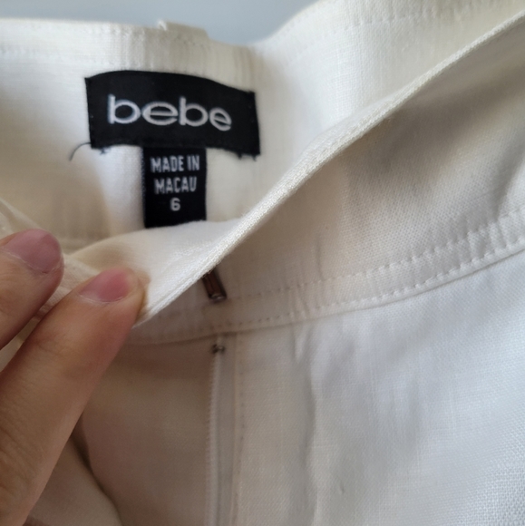 BEBE White Linen Pants - Picture 3 of 6